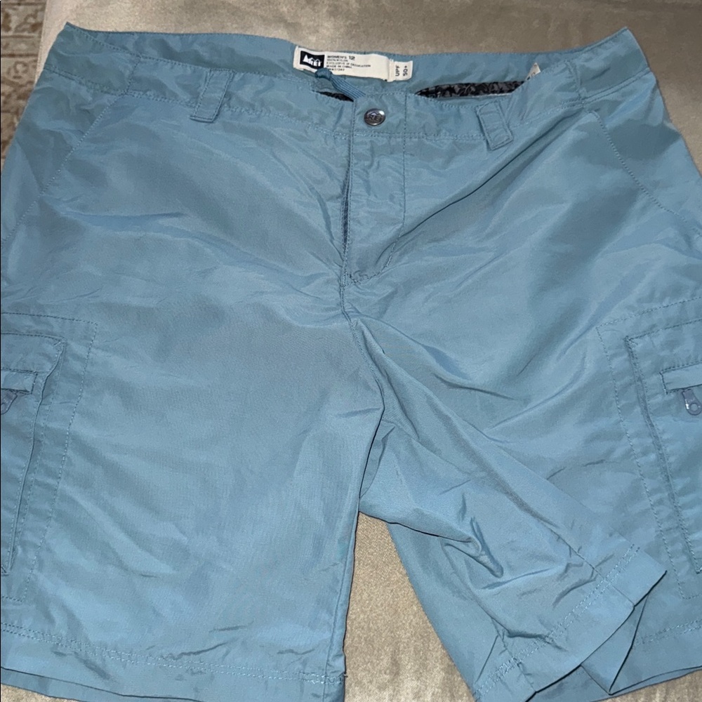 Women's blue spf 50+ hiking shorts